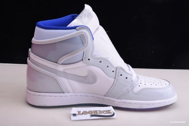 Reps LUCY White High Air Retro Jordan 1 Racer Blue Zoom CK6637-104 0704